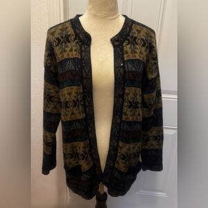 Vintage Patterned Cardigan Sweater